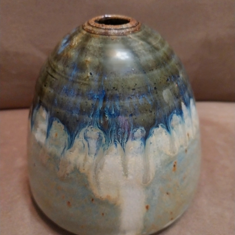 Small studio pottery vase. Midcentury